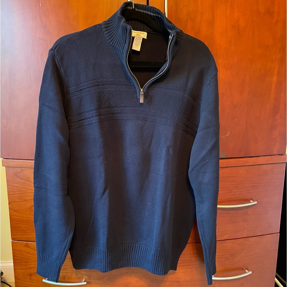 Men’s Dockers Navy Blue Quarter Zip Sweater